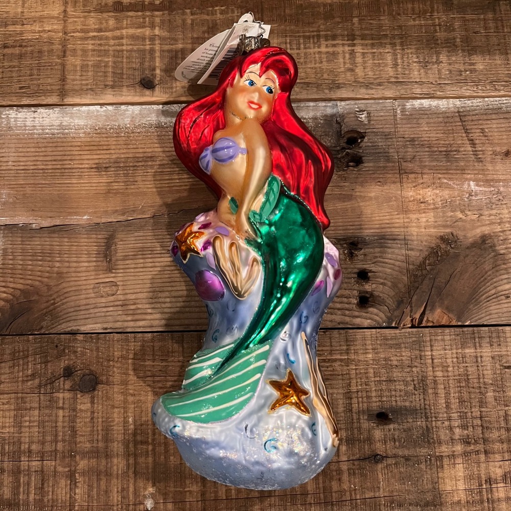 Christopher Radko Disney Ariel Little Mermaid Glass Ornament 20th Anniversary
